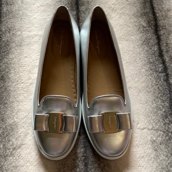 Salvatore Ferragamo Shoes - { Salvatore Ferragamo } Novello Bow Slip Sneakers